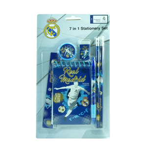 ست 12 در 1 کوله پشتی چرخدار 40 سانتی Real Madrid مدل Rainbow Max - Backpack - Trolly Bag - Promotion Items 12 in 1 - Real Madrid _کیف مدرسه